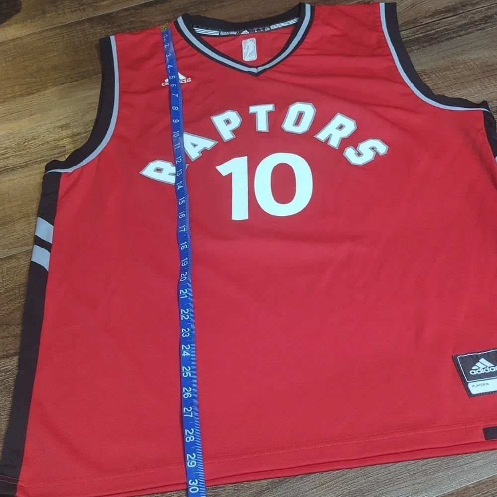 Adidas DeMar DeRozan Red Toronto Raptors #10 Jersey Size Large - Picture 9 of 9